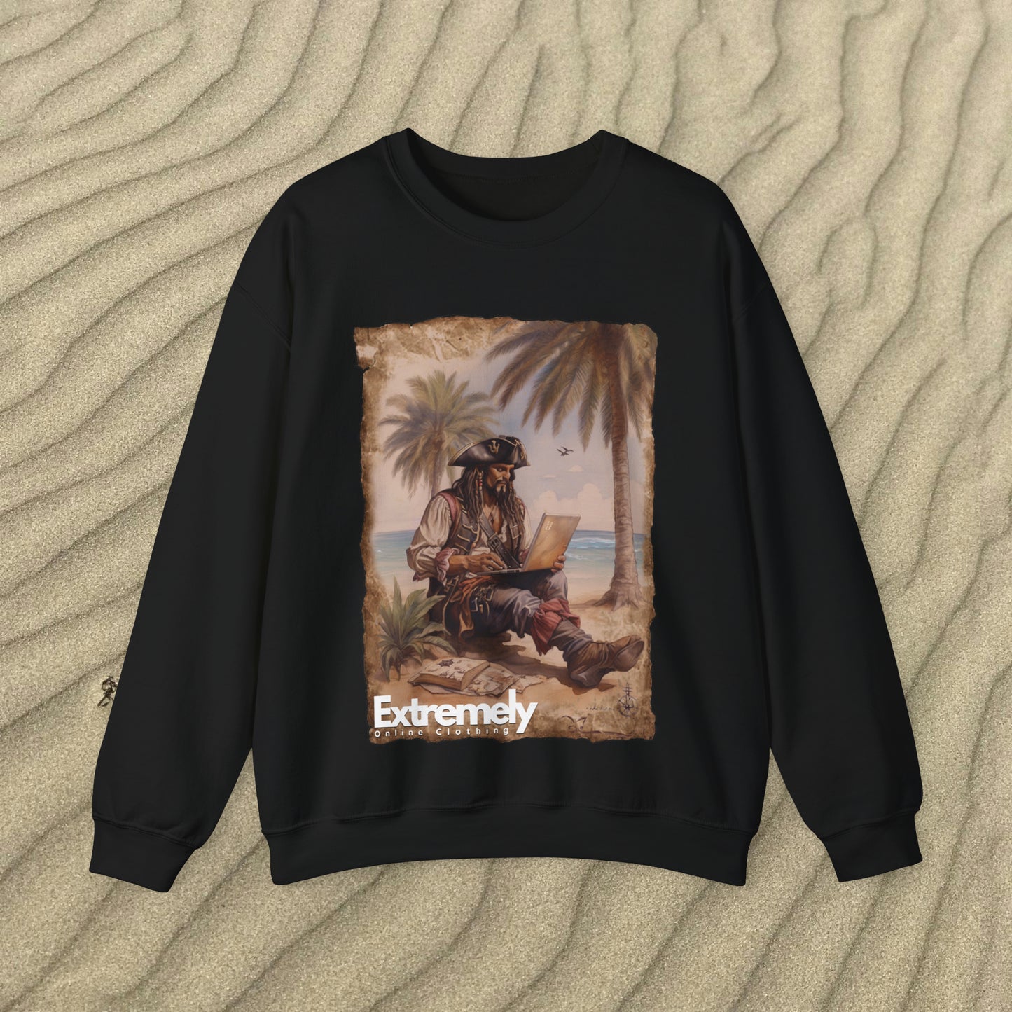 Extremely Online Pirate | Crewneck Sweatshirt