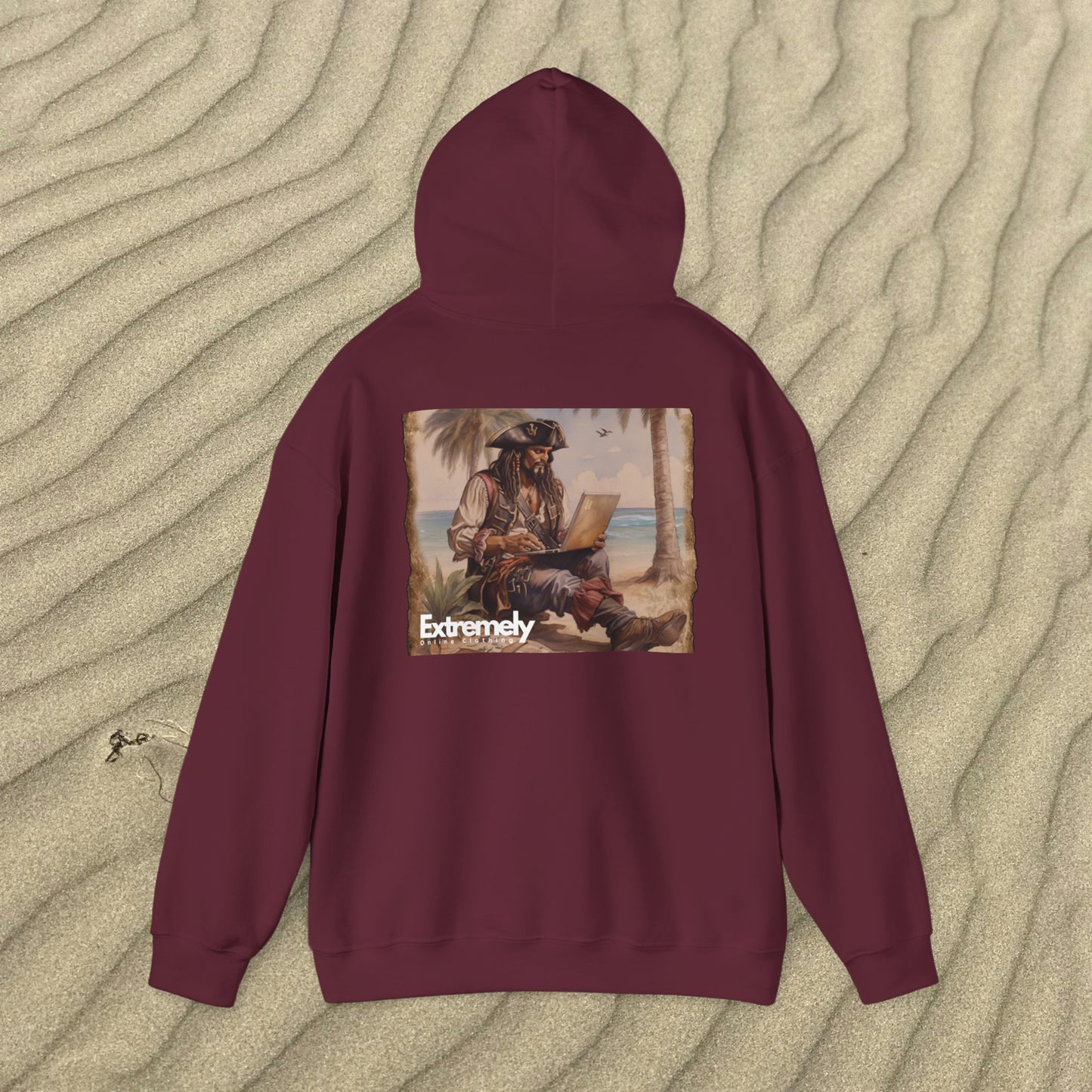 Extremely Online Pirate | Hooded Sweatshirt