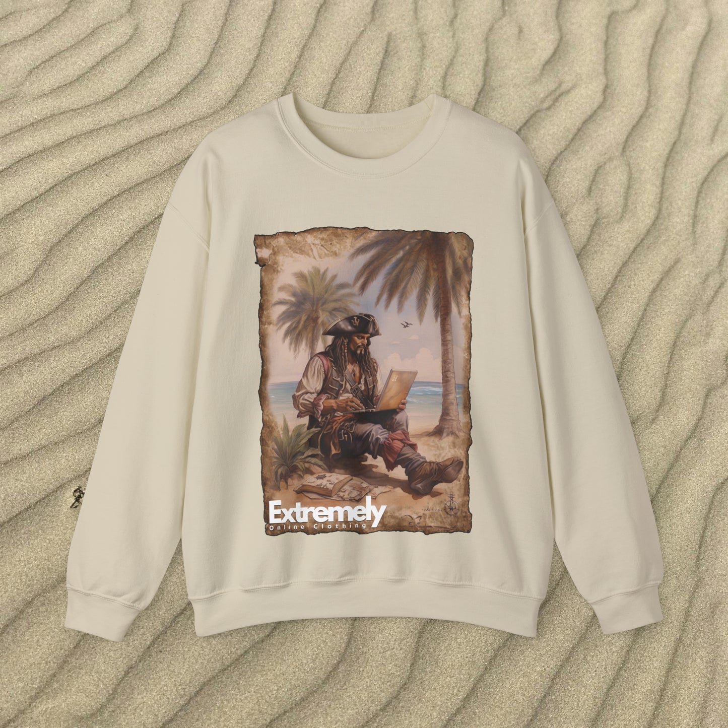 Extremely Online Pirate | Crewneck Sweatshirt