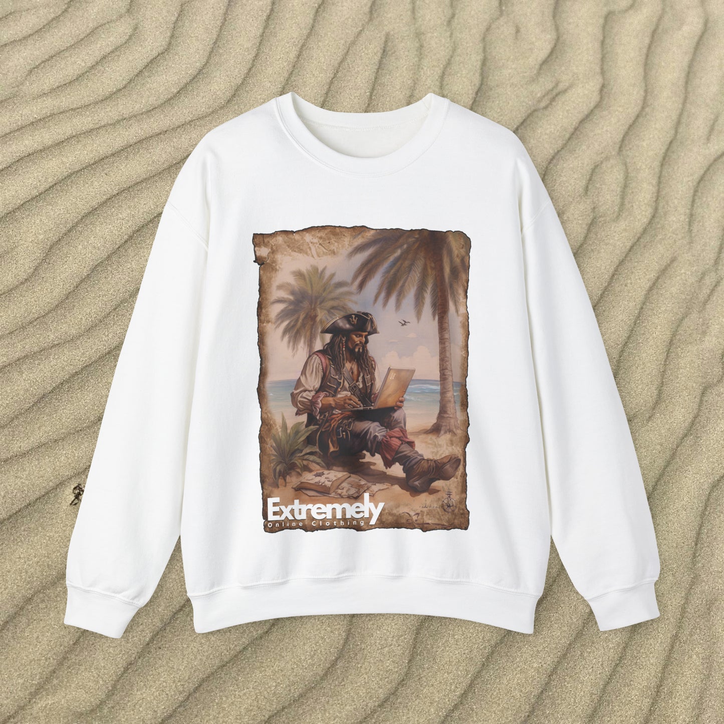 Extremely Online Pirate | Crewneck Sweatshirt