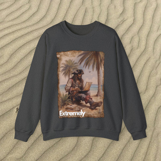 Extremely Online Pirate | Crewneck Sweatshirt